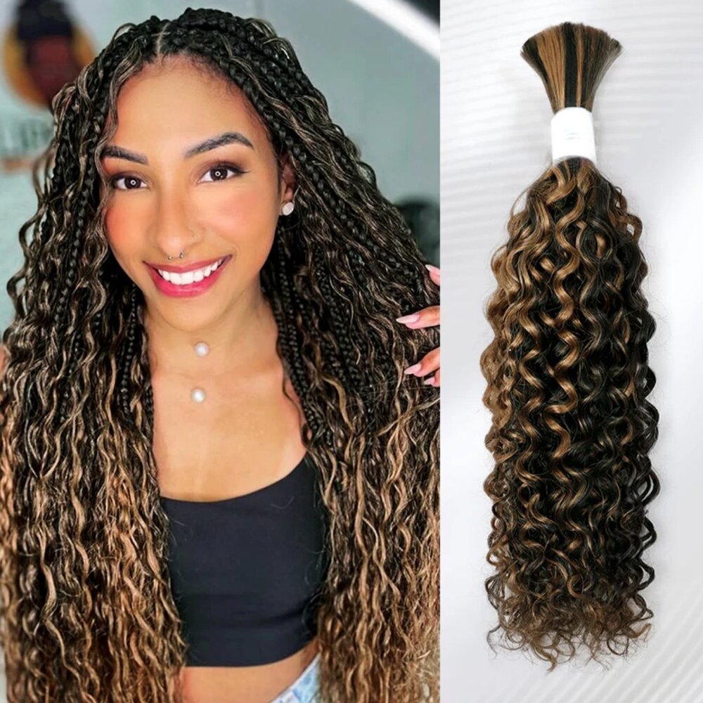 Sterly Human Braiding Hair Water Wave Bulk Human Hair for Braiding No Weft Hair